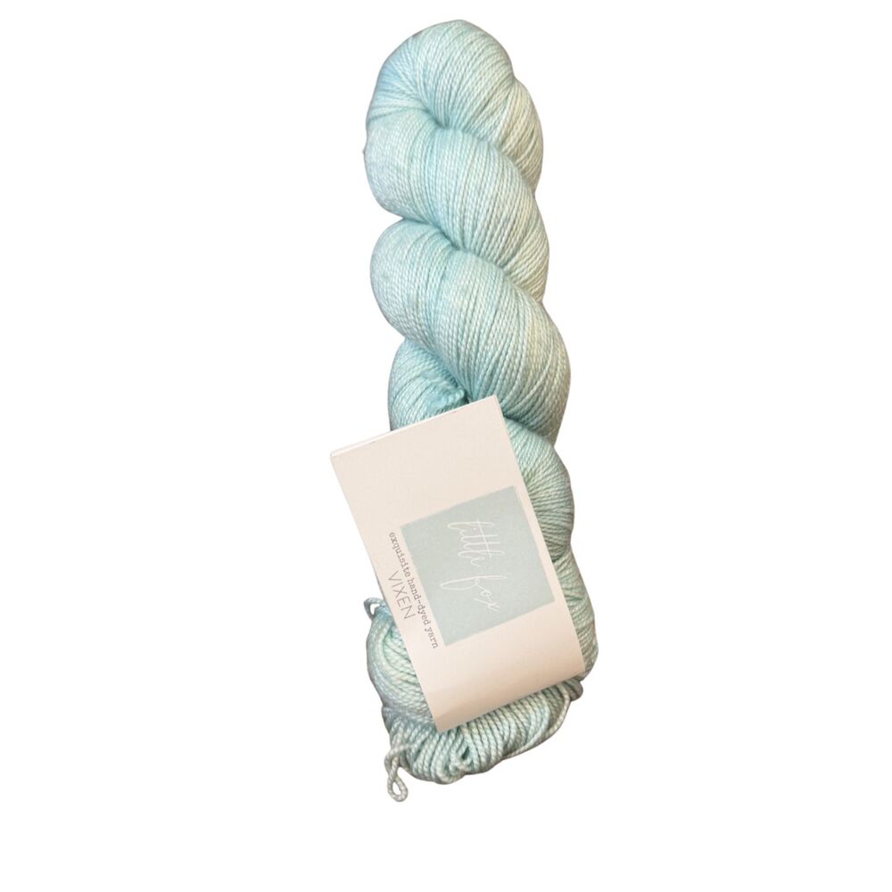 Little Fox Vixen Light Blue Fingering Weight Superwash Merino/Silk 1 Skein 400yd